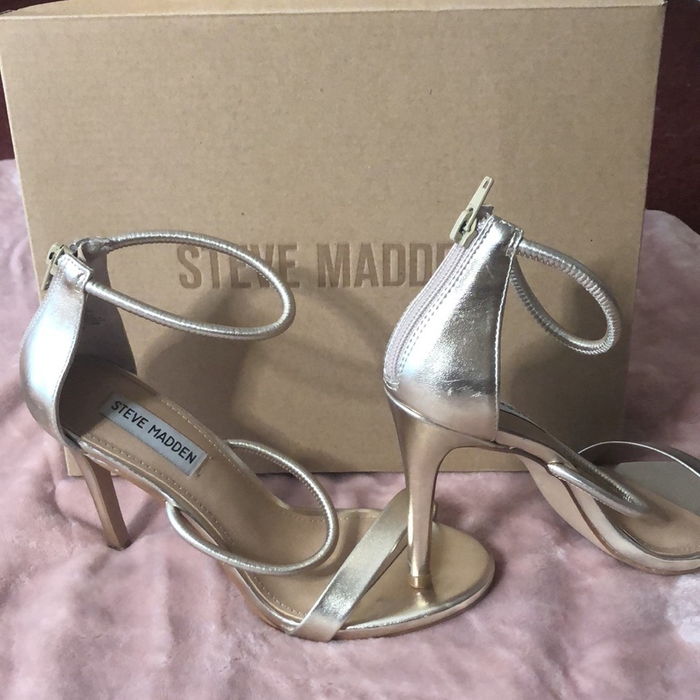 Steve Madden Sexy Gold Strap Stilettos